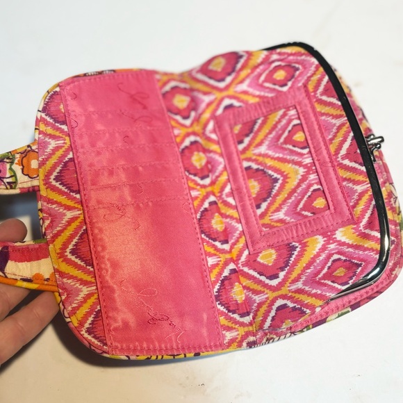 Vera Bradley Clementine clasp clutch wallet floral quilted cotton fabric - Picture 4 of 9
